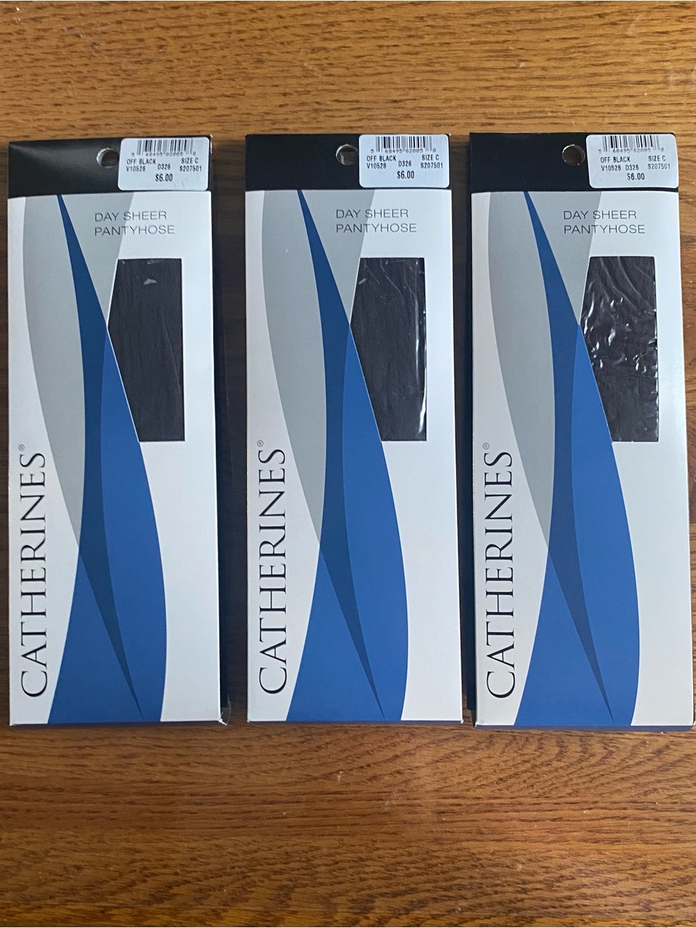 Catherines Day Sheer Pantyhose Off Black Size C V 10528 D326 S207501 Lot of 3
